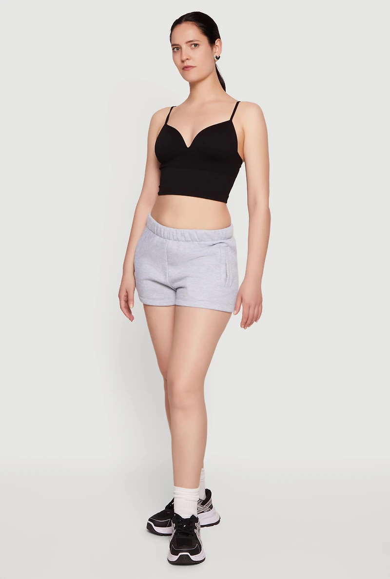 Mesh Shelf Bra Detail Cropped Cami
