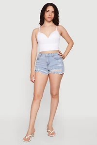 Mesh Shelf Bra Detail Cropped Cami