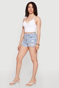 Mesh Shelf Bra Detail Cropped Cami