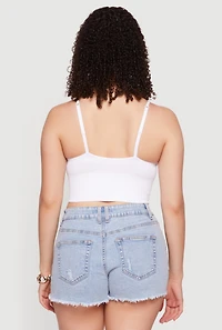 Mesh Shelf Bra Detail Cropped Cami