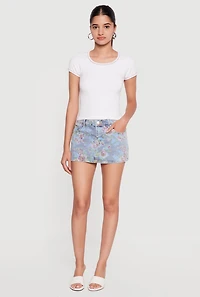 Seamless Contrast Trim Piping Short Sleeve Tee