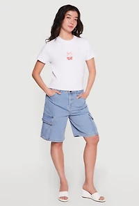 Cherry Bow Graphic Short Sleeve Tee