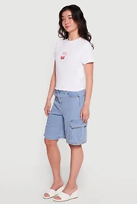 Cherry Bow Graphic Short Sleeve Tee