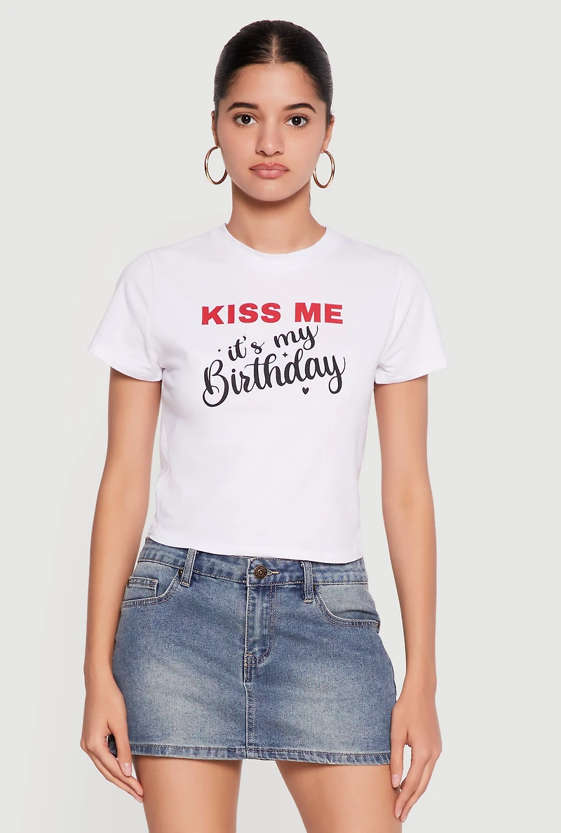Kiss Me Its My Birthday Graphic Tee
