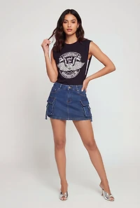 Side Strap Wheels of Fire Graphic Tank Top