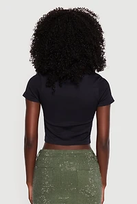 High Maintenance Rhinestone Graphic Crop Top
