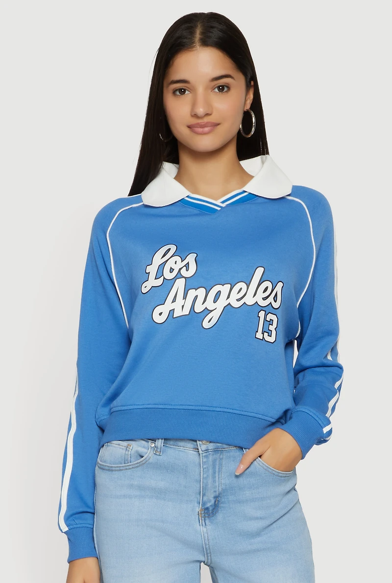 Los Angeles 13 Graphic Polo Sweatshirt