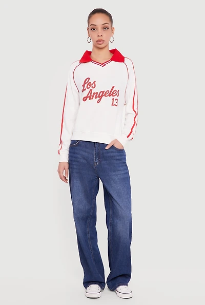 Los Angeles 13 Graphic Polo Sweatshirt