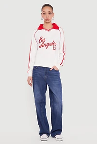 Los Angeles 13 Graphic Polo Sweatshirt