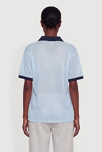 California 96 Collared Graphic Jersey Top