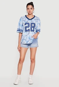 Hunter Camo 28 Graphic Varsity Stripe Mesh Jersey