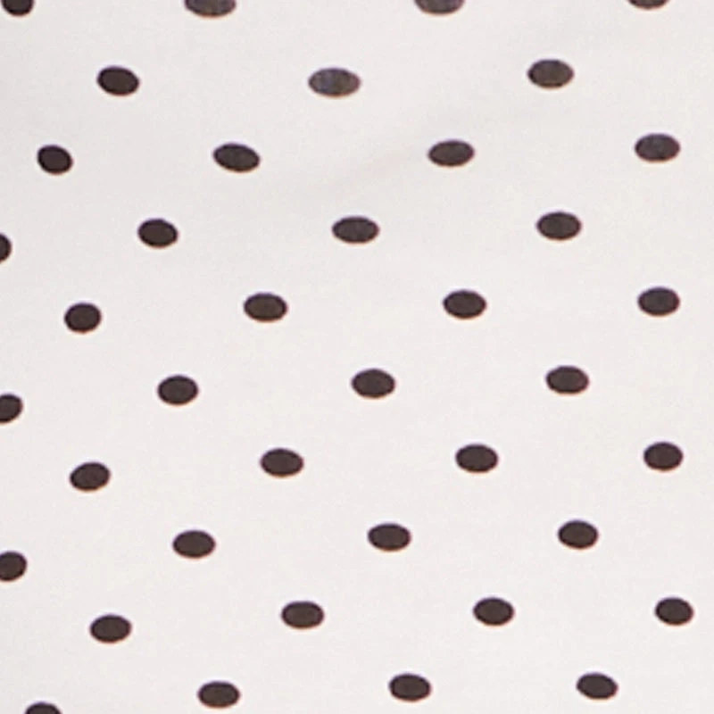 Sleeveless Polka Dot Button Front High Neck Top