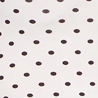 Sleeveless Polka Dot Button Front High Neck Top