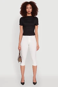 Womens Tiered Short Sleeve Top,
