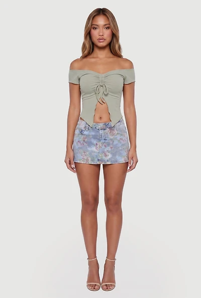Slit Front Off The Shoulder Top