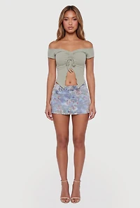 Slit Front Off The Shoulder Top
