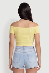 Slit Front Off The Shoulder Top