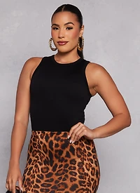 Racerback Crew Neck Tank Top