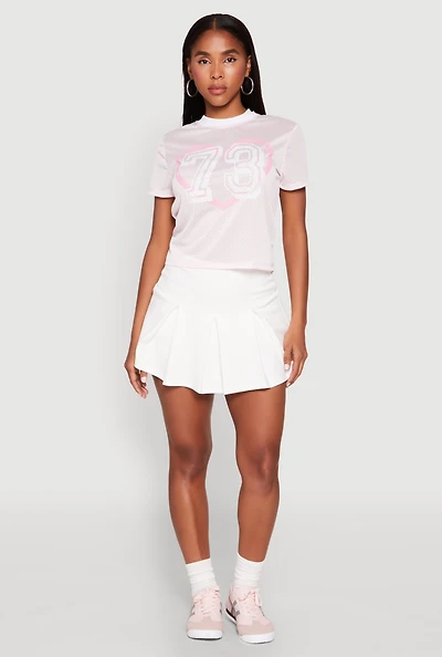 Womens Graphic Jersey Top, Pink,