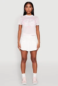 Womens Graphic Jersey Top, Pink, Size L