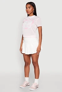Womens Graphic Jersey Top, Pink,