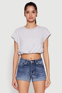 Bubble Hem Cropped Tee