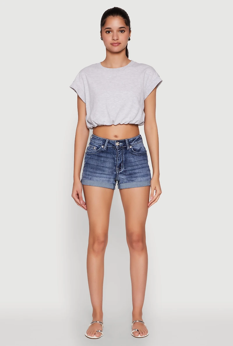 Bubble Hem Cropped Tee