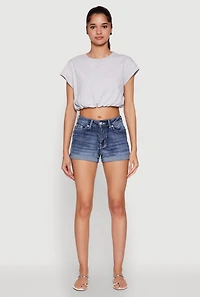 Bubble Hem Cropped Tee
