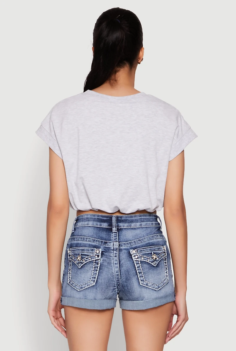Bubble Hem Cropped Tee