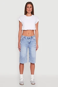 Bubble Hem Cropped Tee