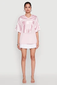 Womens Satin Football Jersey, M