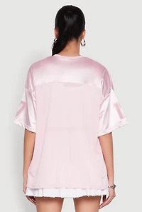 Womens Satin Football Jersey, M