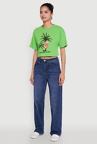 Find Me Under The Palms Graphic Cropped T Shirt
