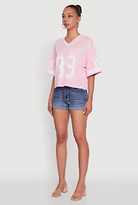 Womens 89 Graphic Boxy Football Jersey,