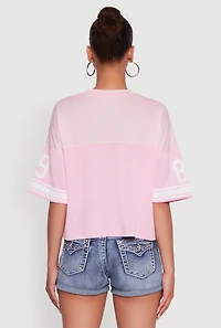 Womens 89 Graphic Boxy Football Jersey,