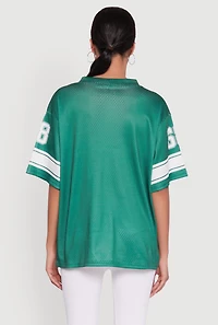 Womens 68 Graphic V-Neck Football Jersey,