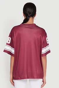 Womens 68 Graphic V-Neck Football Jersey,