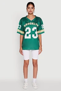 Womens Brooklyn 23 Graphic Football Jersey,