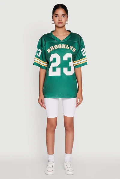 Womens Brooklyn 23 Graphic Football Jersey,