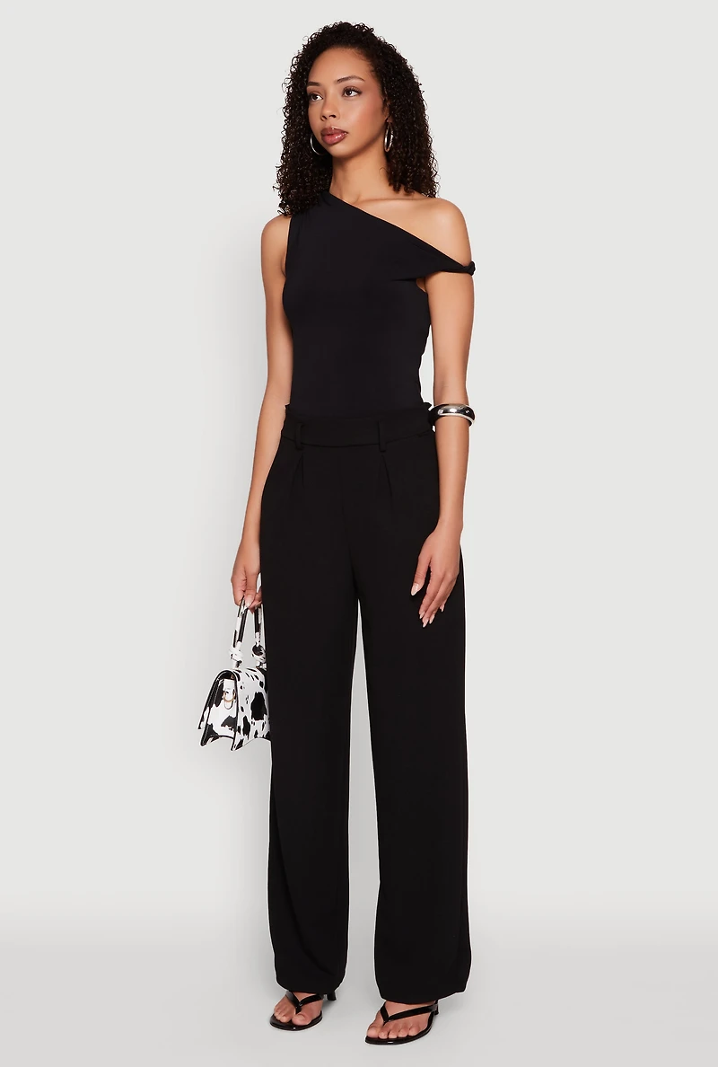 Womens Almost Famous Twist Sleeve Blouse, M
