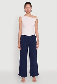 Womens Almost Famous Twist Sleeve Blouse, Pink, Size M