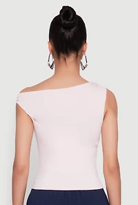 Womens Almost Famous Twist Sleeve Blouse, Pink, Size M