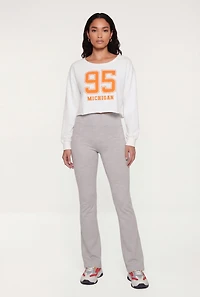 Cropped Long Sleeve Graphic Sweatshirt