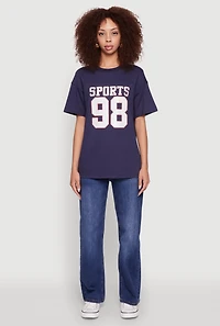 Womens Almost Famous Rhinestone Graphic T-Shirt,