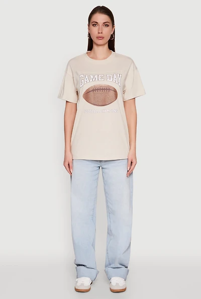 Womens Almost Famous Rhinestone Graphic T-Shirt,