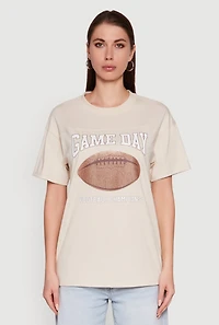 Womens Almost Famous Rhinestone Graphic T-Shirt,