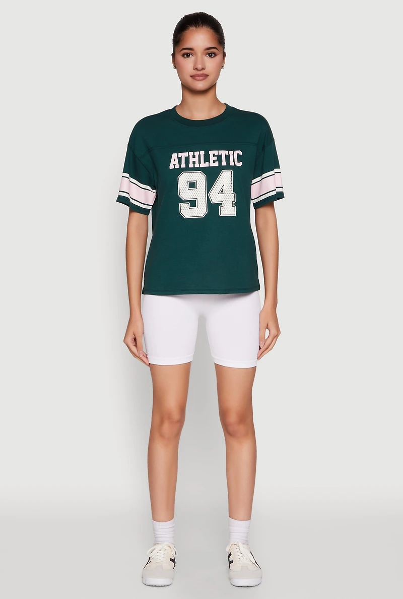 Womens Almost Famous Graphic Varsity T Shirt,
