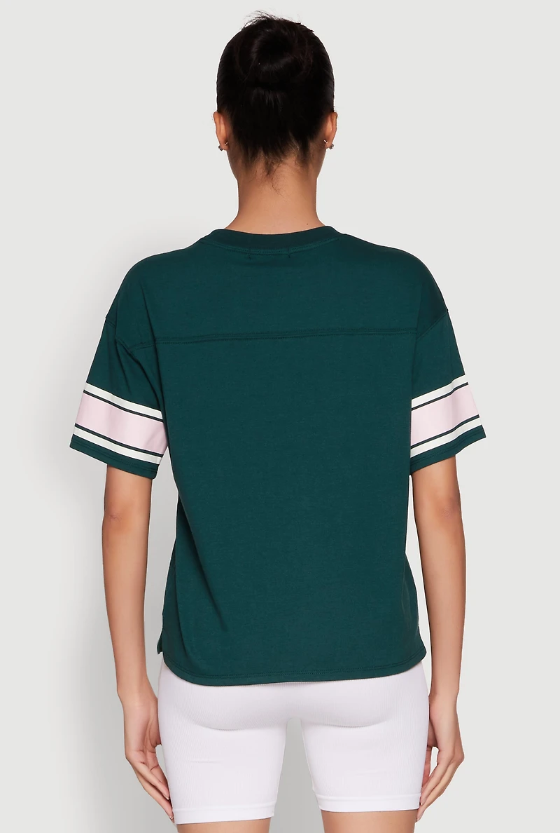 Womens Almost Famous Graphic Varsity T Shirt,
