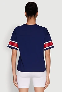 Womens Almost Famous Graphic Varsity T Shirt,