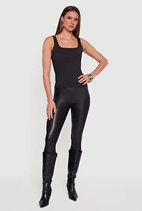 Solid Square Neck Tank Top